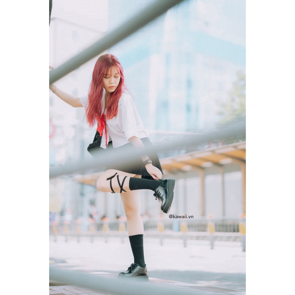 ulzzang [Có sẵn] Giày ALLEY OXFORDS bằng da thắt dây cao cấp (Ảnh thật shop tự chụp) | BigBuy360 - bigbuy360.vn