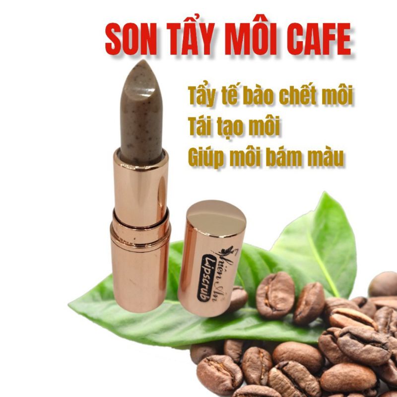 Son tẩy tế bào môi cafe chăm sóc môi thâm, khô môi, dưỡng môi nứt nẻ - mỹ phẩm thiên nhiên Thiên Ân