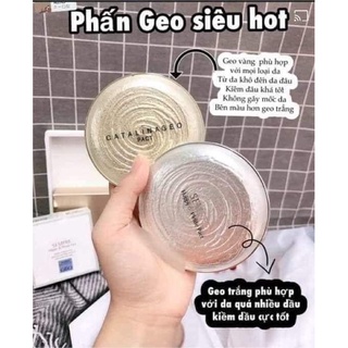 Phấn phủ ngọc trai geo vàng,trắng