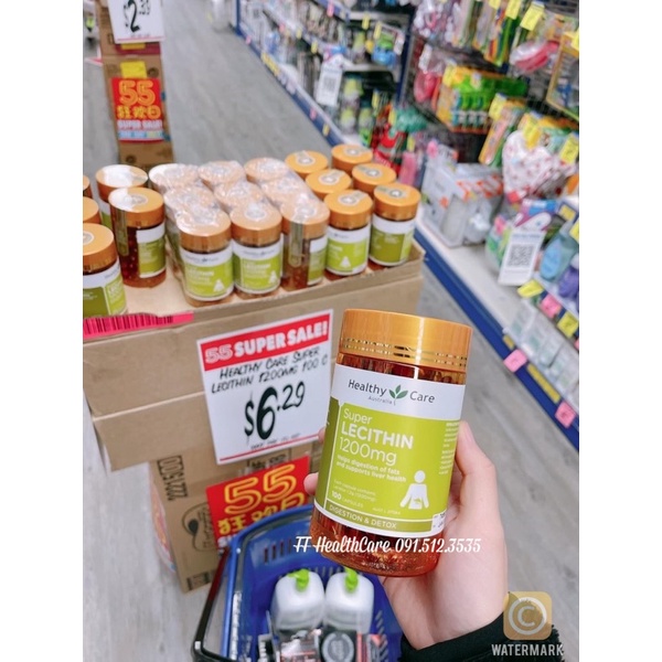 Mầm Đậu Nành Healthy Care Super Lecithin Úc Cân Bằng Nội Tiết, Đẹp Da, Đẹp Dáng