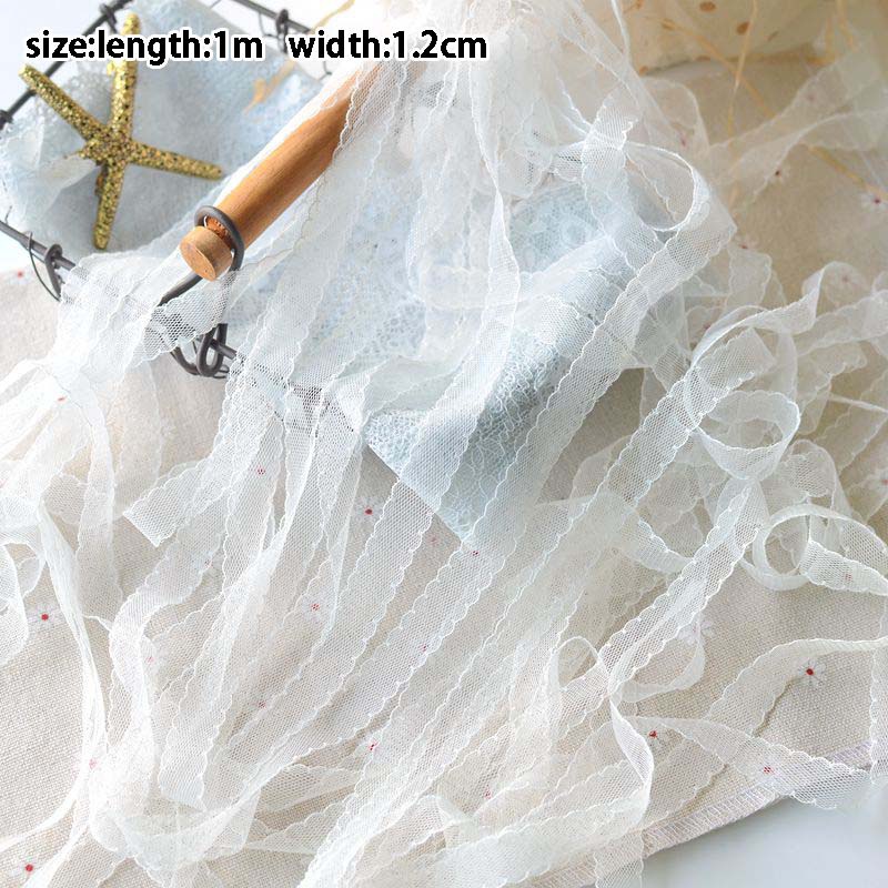 Dây ruy băng ren trắng dùng trang trí tiệc cưới/giáng sinh DIY