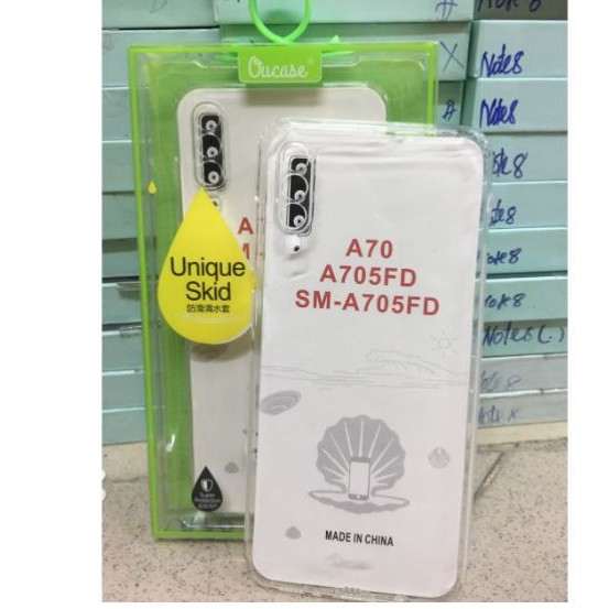GALAXY A70 _ỐP LƯNG DẺO HIỆU OU CASE ( TRONG SUỐT )