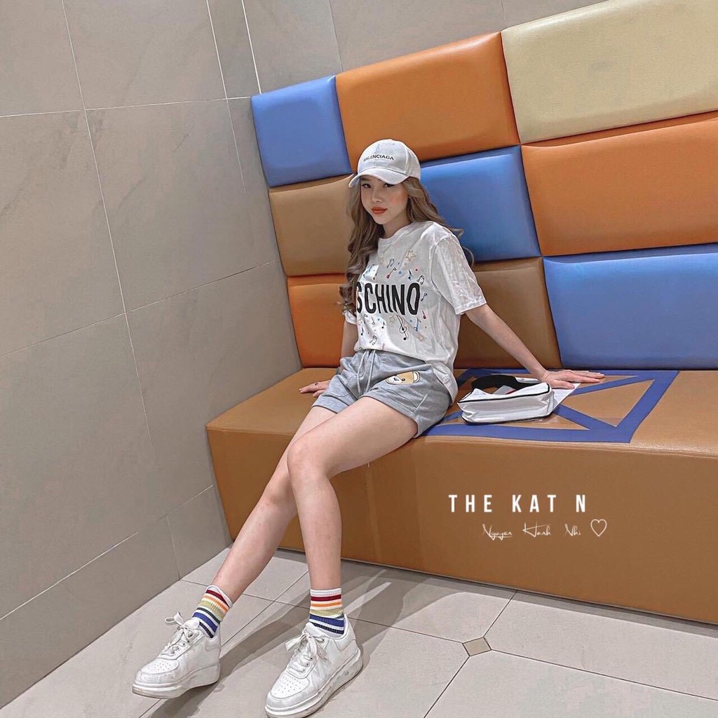 [Đồ bộ cao cấp] 💝 Set Mặc Nhà Moschino Trắng Cho Nữ MT36 - Hàng Bán Shop 💝 | BigBuy360 - bigbuy360.vn