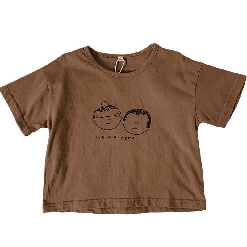 Áo Thun Cotton Lanh Tay Lỡ Phong Cách Phương Tây Mẫu Mới 2022 Thời Trang Cho Bé Trai Và Bé Gái