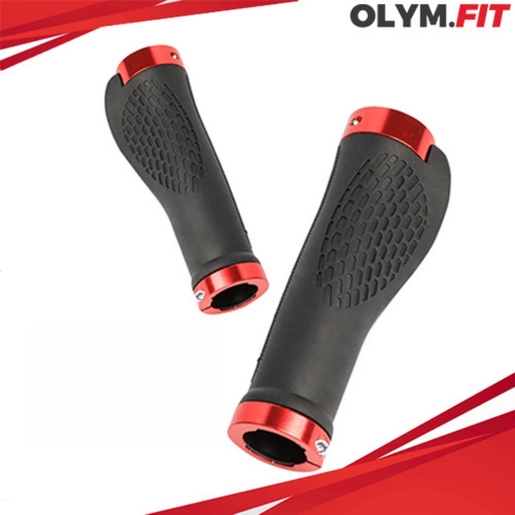 Tay cầm xe đạp Silicone hấp thụ sốc có khóa hợp kim nhôm chống trơn trượt