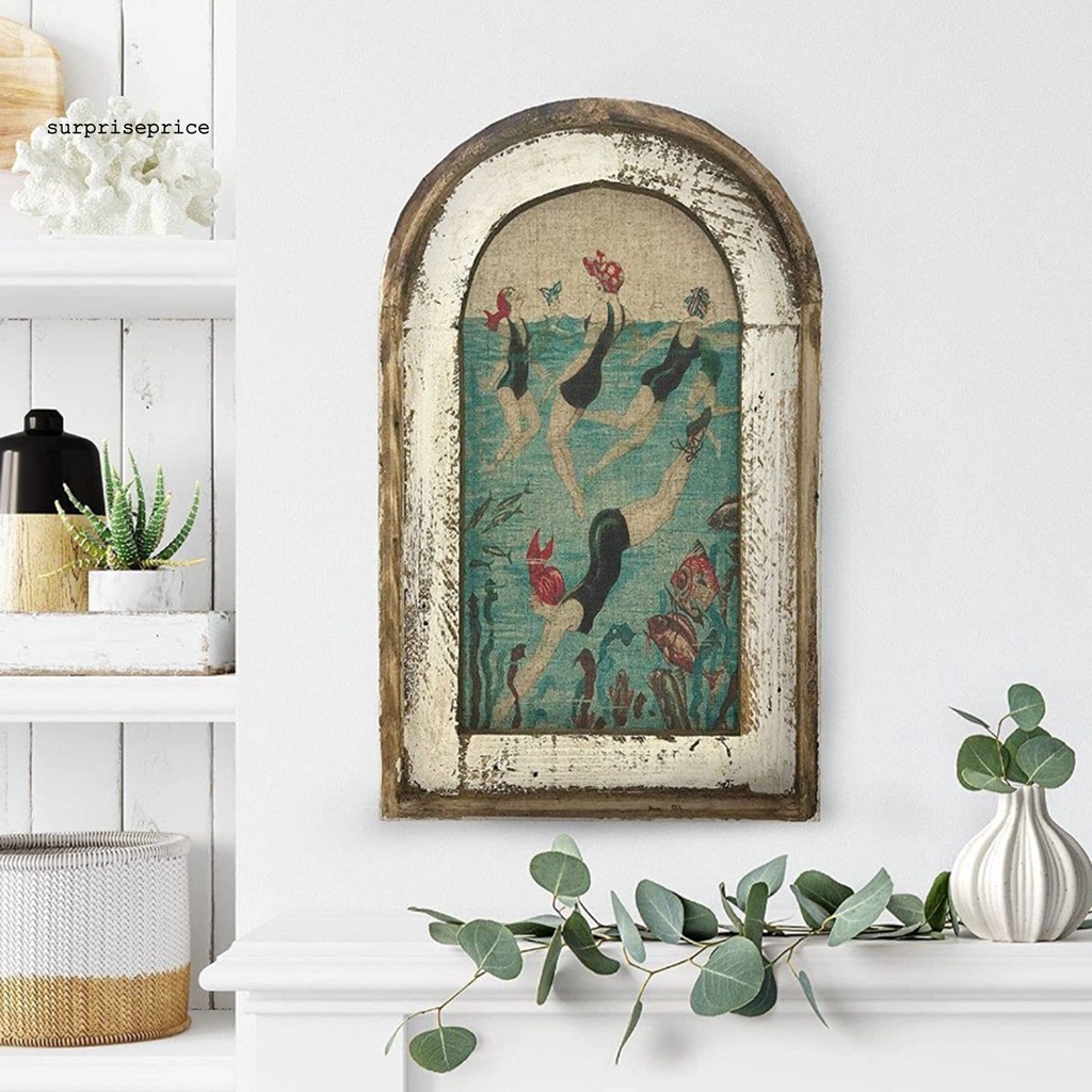 Tranh Giả Gỗ Trang Trí Nội Thất Tạo Hiệu Ứng Cửa Sổ Phong Cách Bắc Âu Độc Đáo