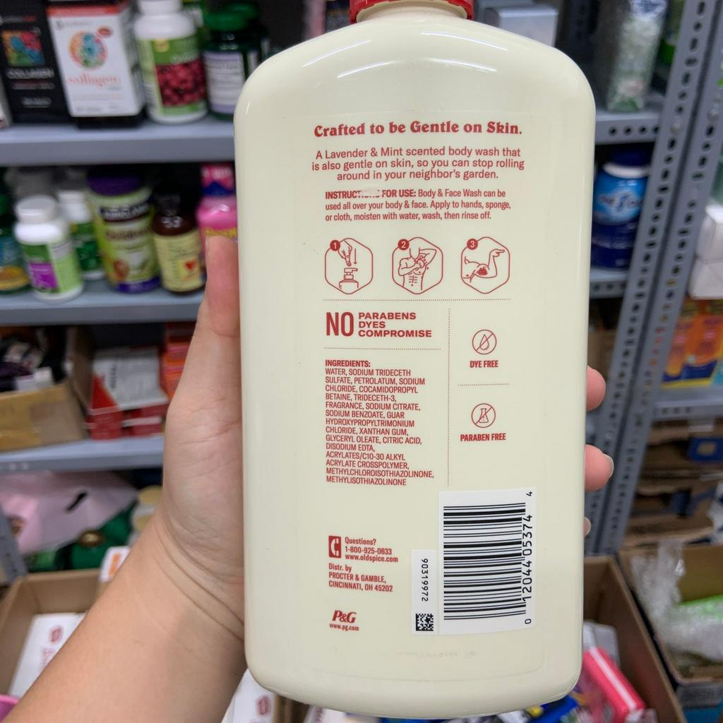 Sữa tắm &amp; rửa Mặt Old Spice dành cho nam giới - EDS Hàng Mỹ