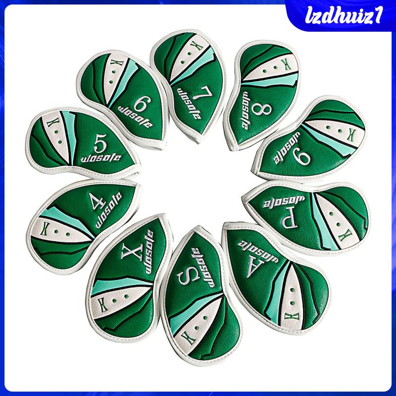 Bộ 10 Bao Da PU Cao Cấp Bảo Vệ Đầu Gậy Đánh Golf