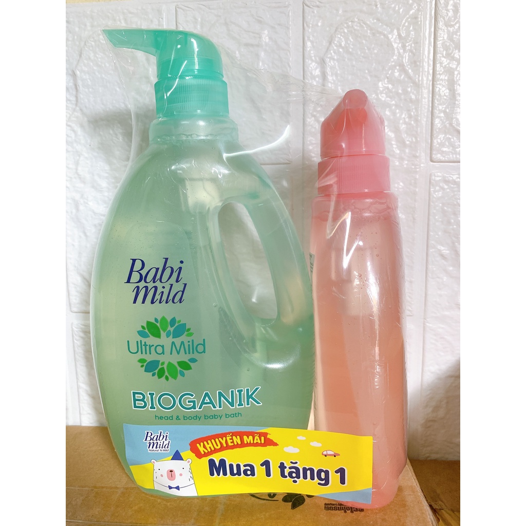 [Tổng Hợp] Sữa Tắm Gội Cho Bé Babi Mild pure natural&amp;white sakura 400ml-&gt;850ml