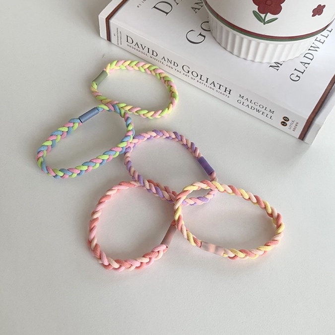 Cột Tóc Bện Dây LIN Nhiều Màu Dễ Thương Ins