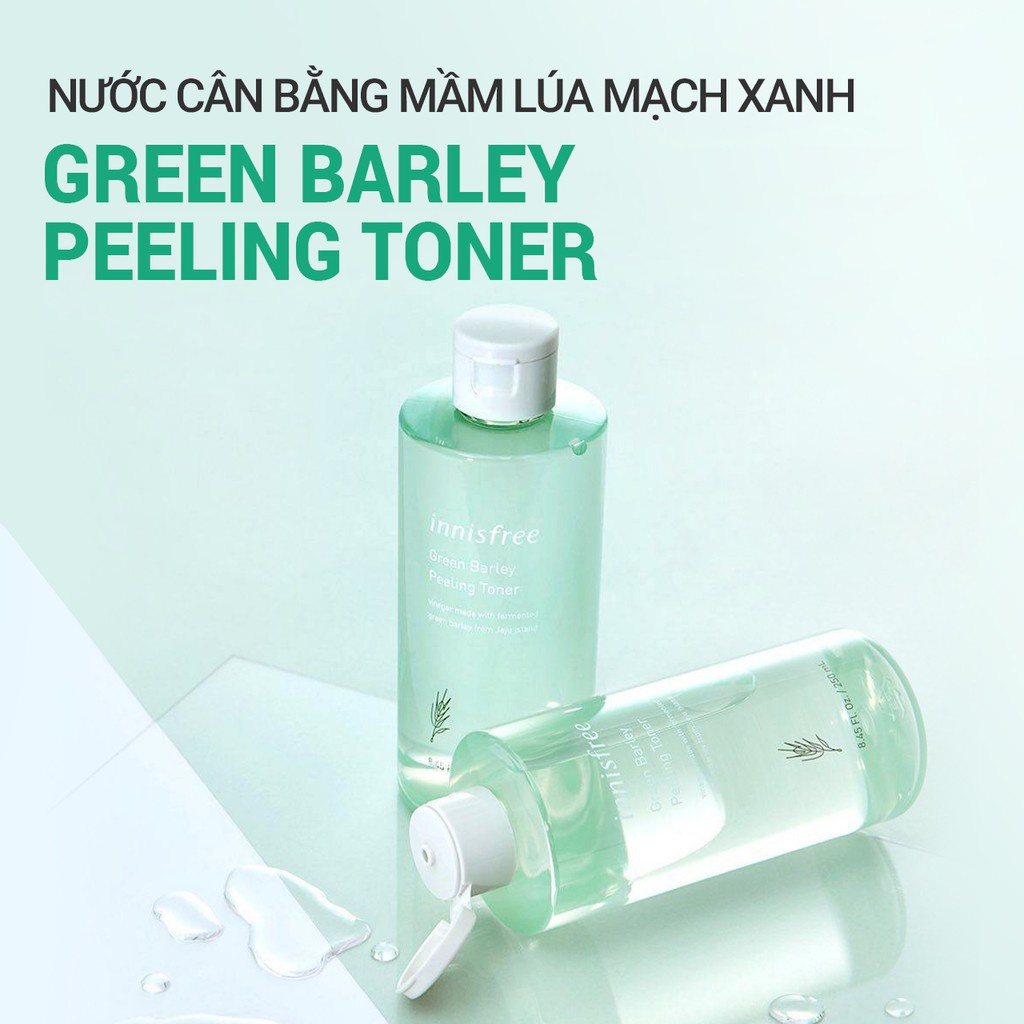Nước cân bằng tẩy tế bào chết từ lúa mạch xanh innisfree Green Barley Peeling Toner 250ml