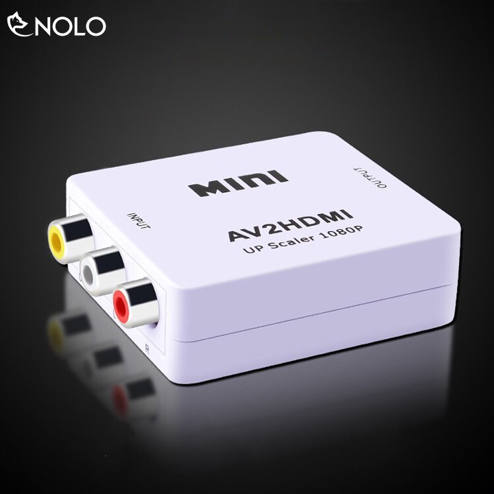 Bộ Chuyển Đổi Tín Hiệu AV RCA ra HDMI Model AV2HDMI Hỗ Trợ Độ Phân Giải FullHD 1080P Có Switch 720p và 1080p