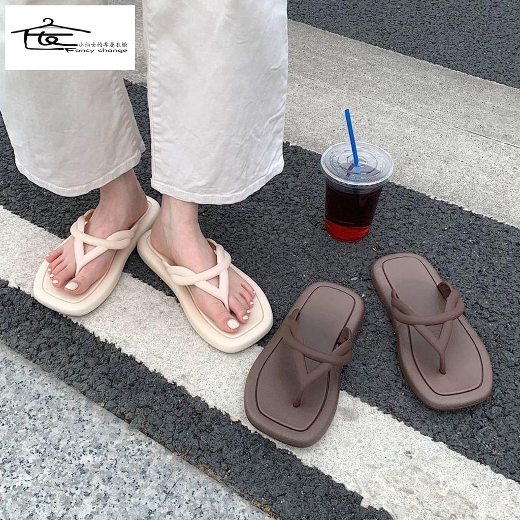 Dép Xỏ Ngón Đế Bằng Thiết Kế Xinh Xắn Thời Trang Cho Nữ