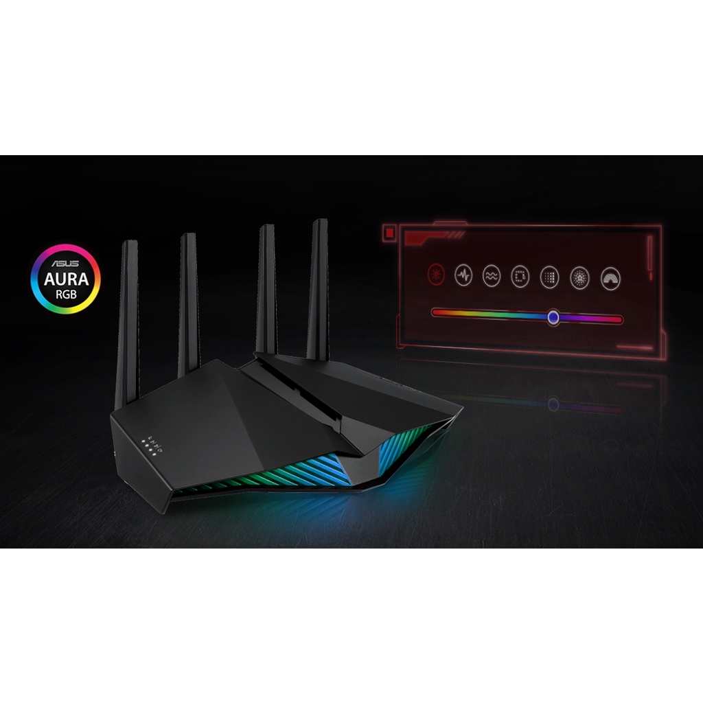 Bộ phát wifi ASUS gaming RT-AX82U - Bộ định tuyến chơi game WiFi 6 băng tần kép AX5400, hỗ trợ WiFi Mesh