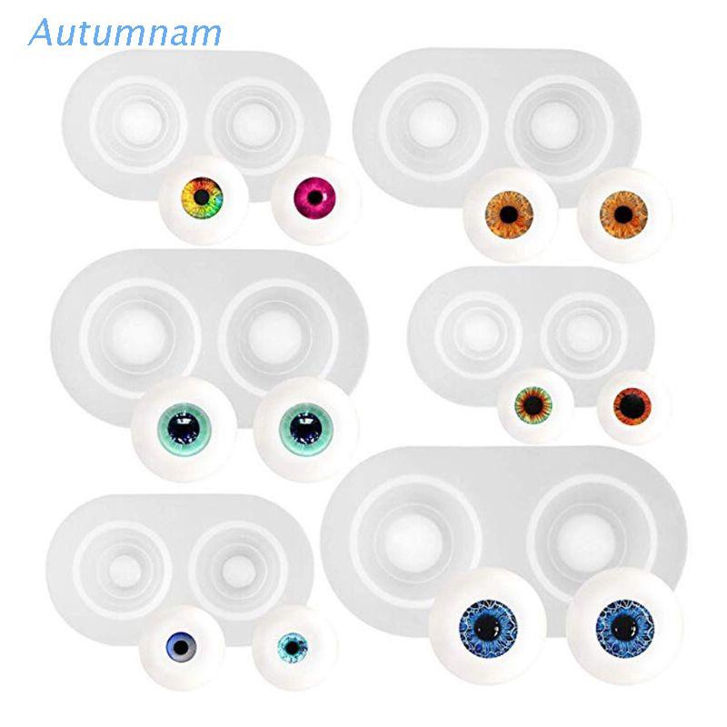 AUTU  6 Sizes Doll Eyes Mold BJD Doll Heavy Pupil Eye Eyeball Dome Silicone Molds Kit