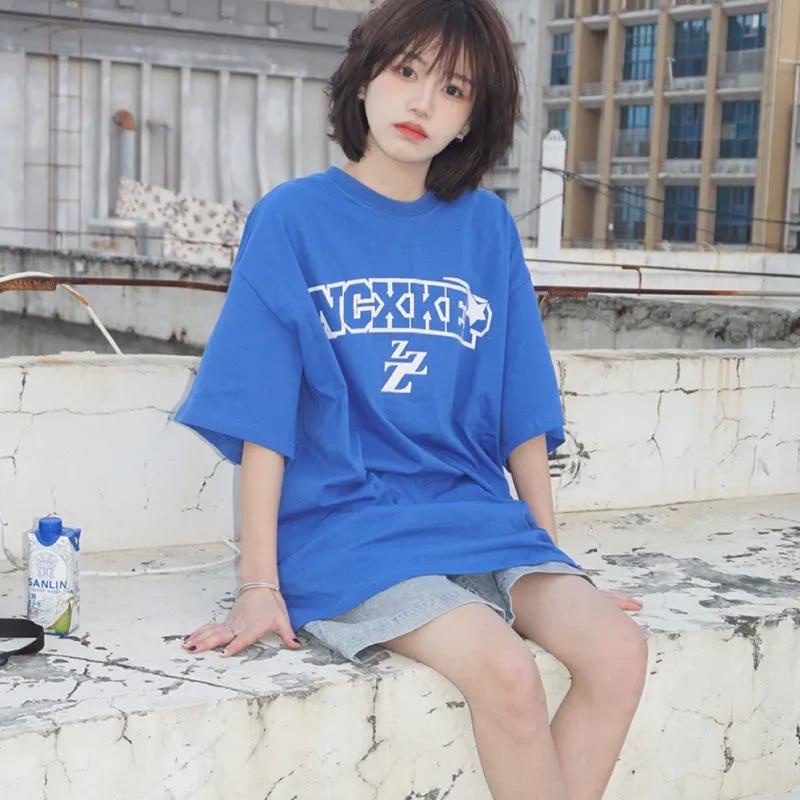 NRVP Áo Thun 100% Cotton Dáng Rộng Thời Trang Hàn Quốc Cho Nữ