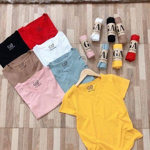 Áo phông nữ ❤FREESHIP❤ Giảm 5k khi nhập [ao phong] Áo thun nữ  G.AP cổ tim tay ngắn  siêu đẹp hàng Việt Nam