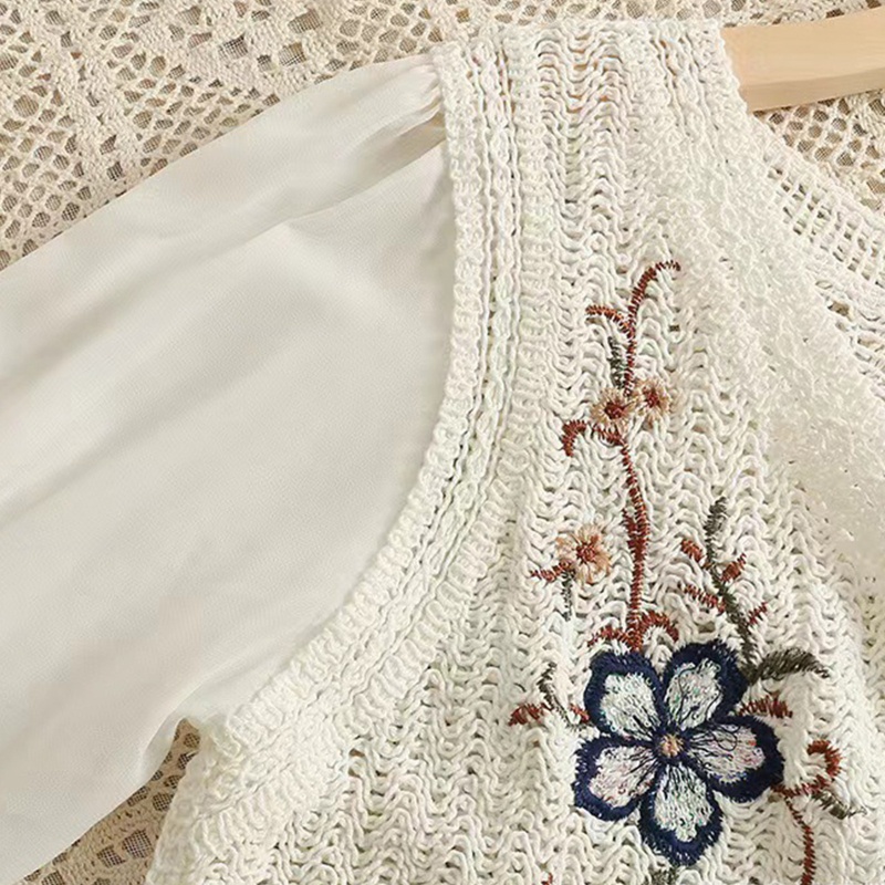 Áo Khoác Cardigan Chiffon Tay Dài Cài Nút Họa Tiết Hoa Thời Trang Cho Nữ