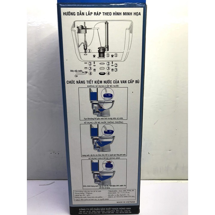 Bộ xã nước cho bồn cầu sử dụng tay gạt