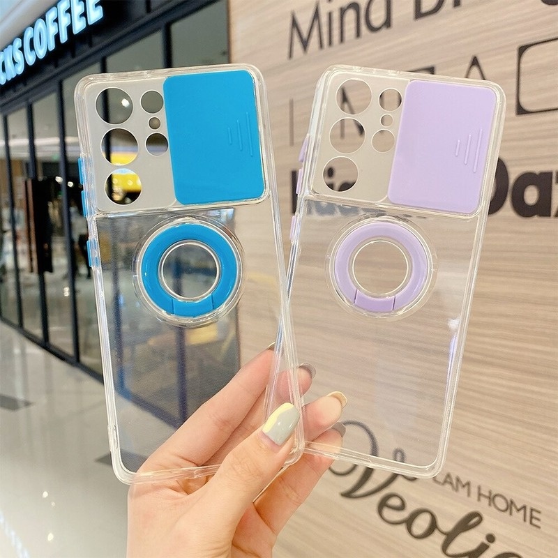 Ốp Điện Thoại Tpu Mềm Trong Suốt Chống Sốc Có Vòng Đỡ Bảo Vệ Camera Cho Oppo A93 A73 A54 A94 A74 A15 A15S Oppo F17Pro F19 F19Pro