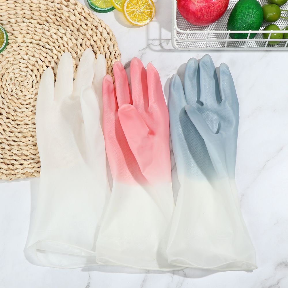 Găng Tay Cao Su Silicone Trong Suốt Chống Trượt Có Thể Tái Sử Dụng Đa Năng