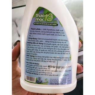 Xịt thảo mộc 10s - đặc trị : muỗi, gián, kiến