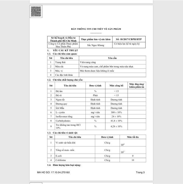 Viên uống Sắc Ngọc Khang