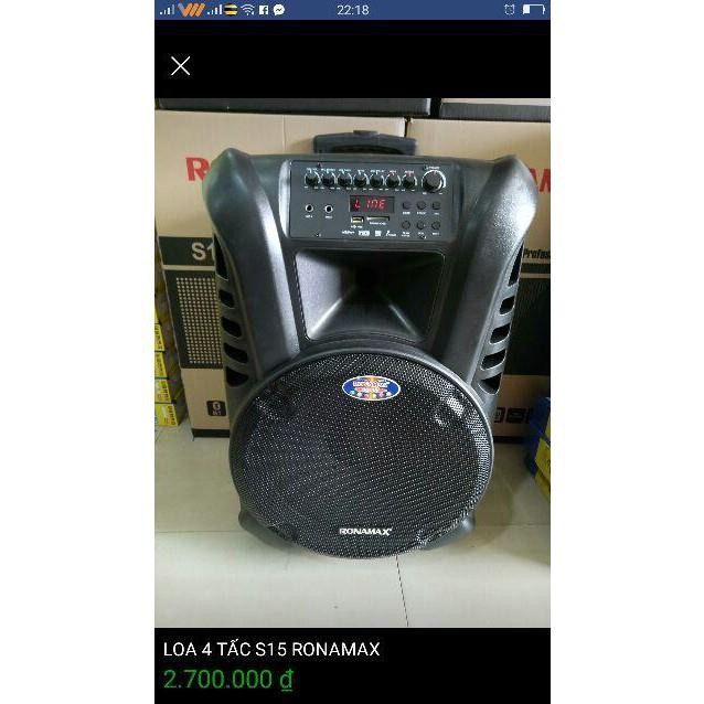 Loa Karaoke Loa Ronamax S15 4 tấc Loa Kẹo Kéo