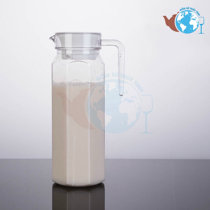 Bình quai thủy tinh miệng rót 1000ml lục giác DELI BJH-1