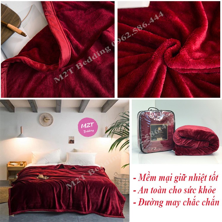 Chăn Lông Tuyết BLANKET Mềm Mịn Dày Ấm Dùng 4 Mùa Kích Thước 2m x 2m3 Nặng 2,3kg