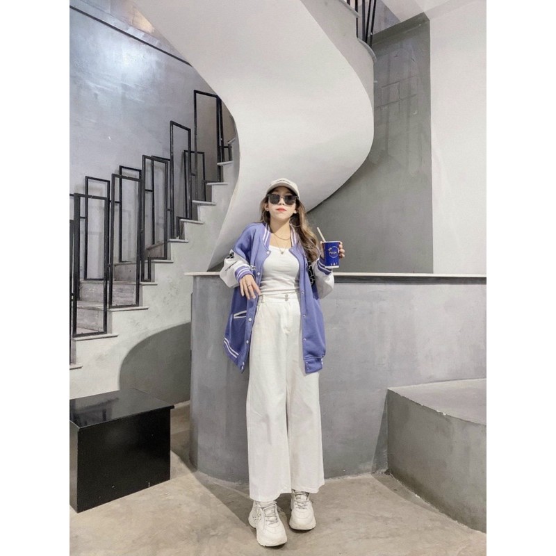 ÁO KHOÁC BOMBER BÓNG CHÀY SỌC THÊU LOGO STICKER KÈM ẢNH THẬT | BigBuy360 - bigbuy360.vn