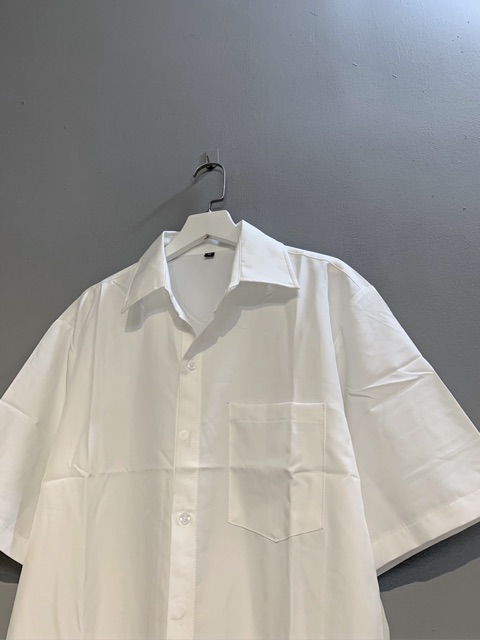 SƠ MI TRẮNG TAY NGẮN BASIC | BigBuy360 - bigbuy360.vn