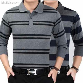 Áo thun có cổ tay dài thời trang cho nam trung niên