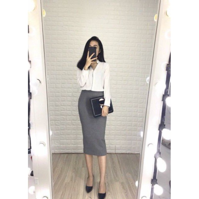 Sơ mi cổ tàu khoét V xinh xắn | BigBuy360 - bigbuy360.vn