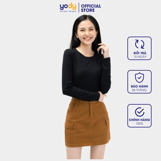Áo giữ nhiệt nữ YODY cổ tròn dài tay mềm mại giữ ấm nhiều màu ATN4578