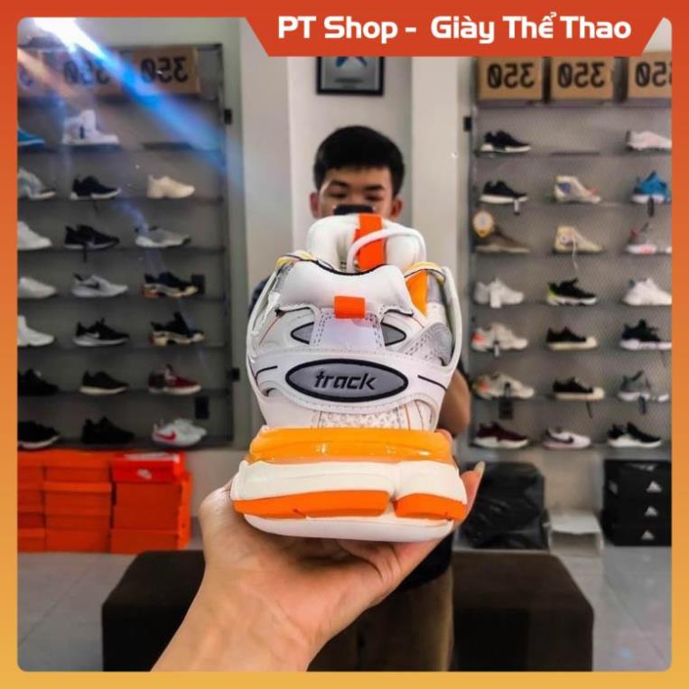 [FreeShip+ Hàng Cao Cấp] Giầy balen track 3 cam trắng 1:1, Giày thể thao nam nữ Full phụ kiện (ảnh thật) Sneaker
