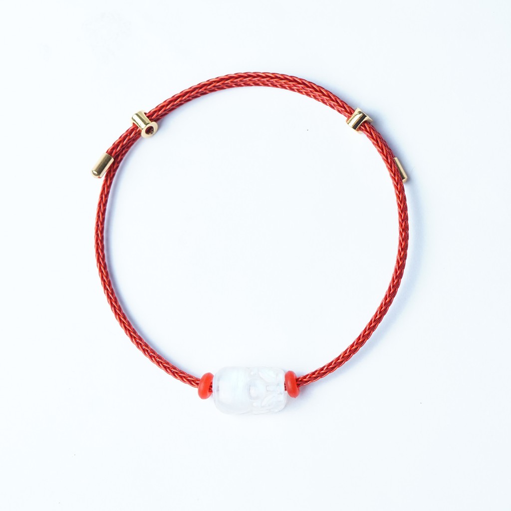 QMJ Vòng tay phong thủy mix charm ông tỳ hưu đá Q416