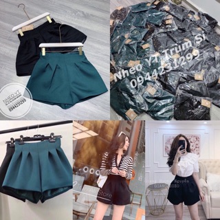 Quần sooc dập ly phồng siêu hot nữ S888 (hàng quảng châu)