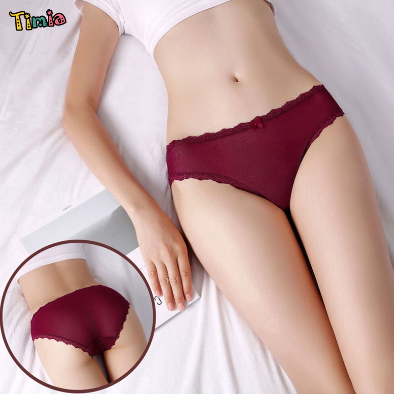TIMIA Quần Lót Nữ Xuyên Thấu Phối Ren Gợi Cảm