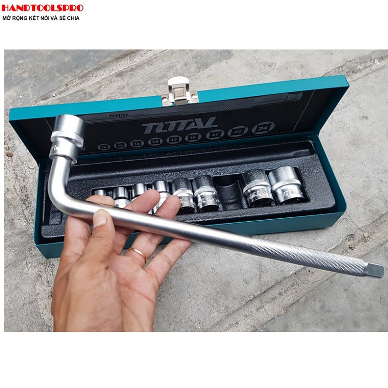 Bộ tuýp lục giác cần L 10 chi tiết 1/2 inch Total THTL121101