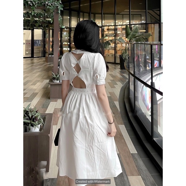 Đầm Xoắn Lưng Dài