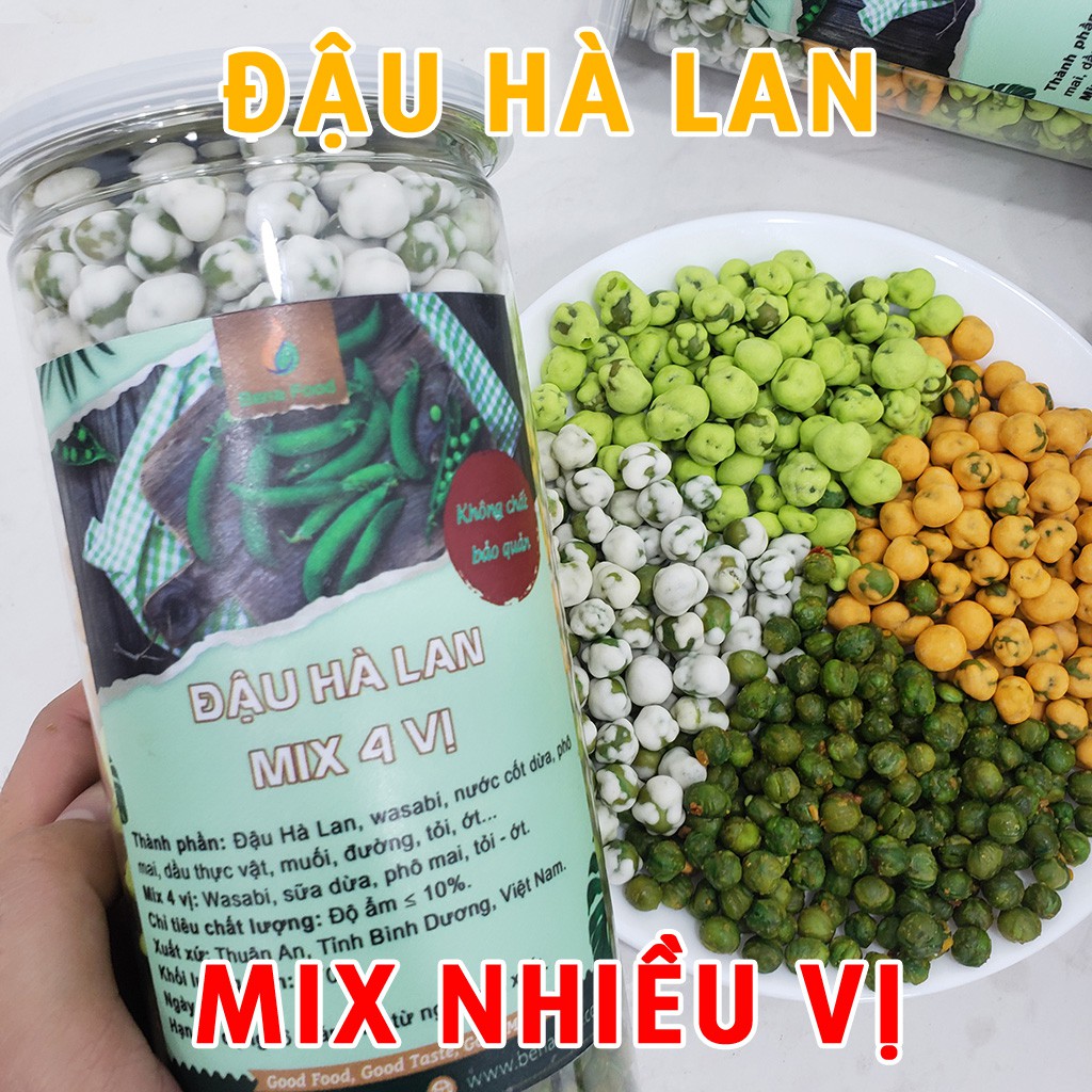 Đậu Hà Lan Mix 4 - 5 Vị Bena Food - Hũ 470g Kèm Ảnh Thật