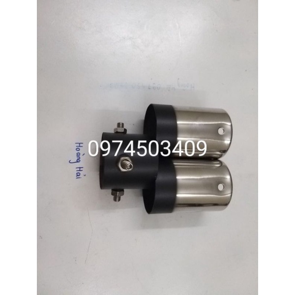 Chụp ống xả đôi, cổ pô ô tô dành cho pô xe đường kính nhỏ hơn hoặc bằng 6cm