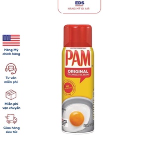 Dầu ăn kiêng dạng xịt date 2025 Pam Original không chứa Cholesterol- EDS Hàng Mỹ