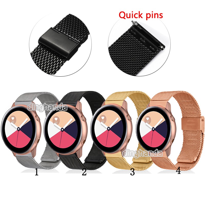 Dây đeo bằng thép không gỉ cho đồng hồ thông minh Samsung Galaxy Active 2