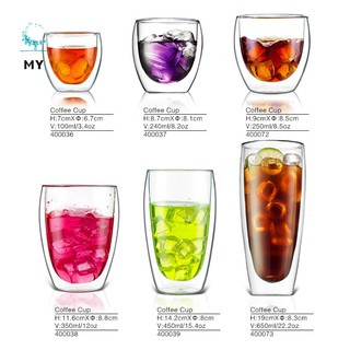 Ly Thủy Tinh Uống Cà Phê / Sữa / Nước Ép 2 Lớp