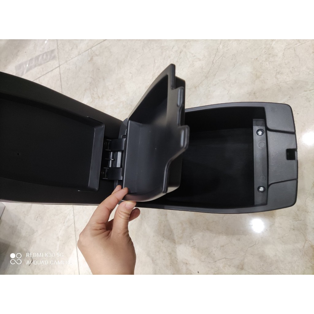 Hộp Tỳ Tay, Bệ Tỳ Tay Xe Toyota VIOS 2014 đến 2022 Cao Cấp màu đen có cổng cắm USB tiện lợi