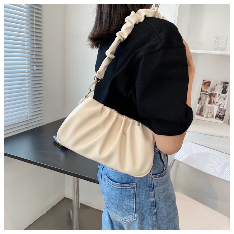 Túi xách nữ Alicehousee túi kẹp nách nữ gấp nếp đám mây sang chảnh hot 2021