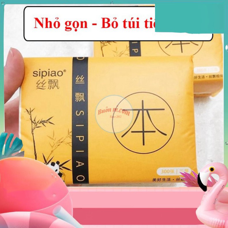 1 gói giấy gấu trúc Sipiao chiết xuất từ sợi than tre mềm mịn 00454 NXG