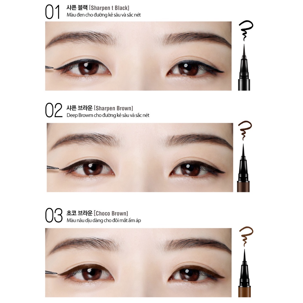 Kẻ mắt Bbia Last Pen Eyeliner 0.6g / Bbia Last Auto Gel Eyeliner Slim 0.1g